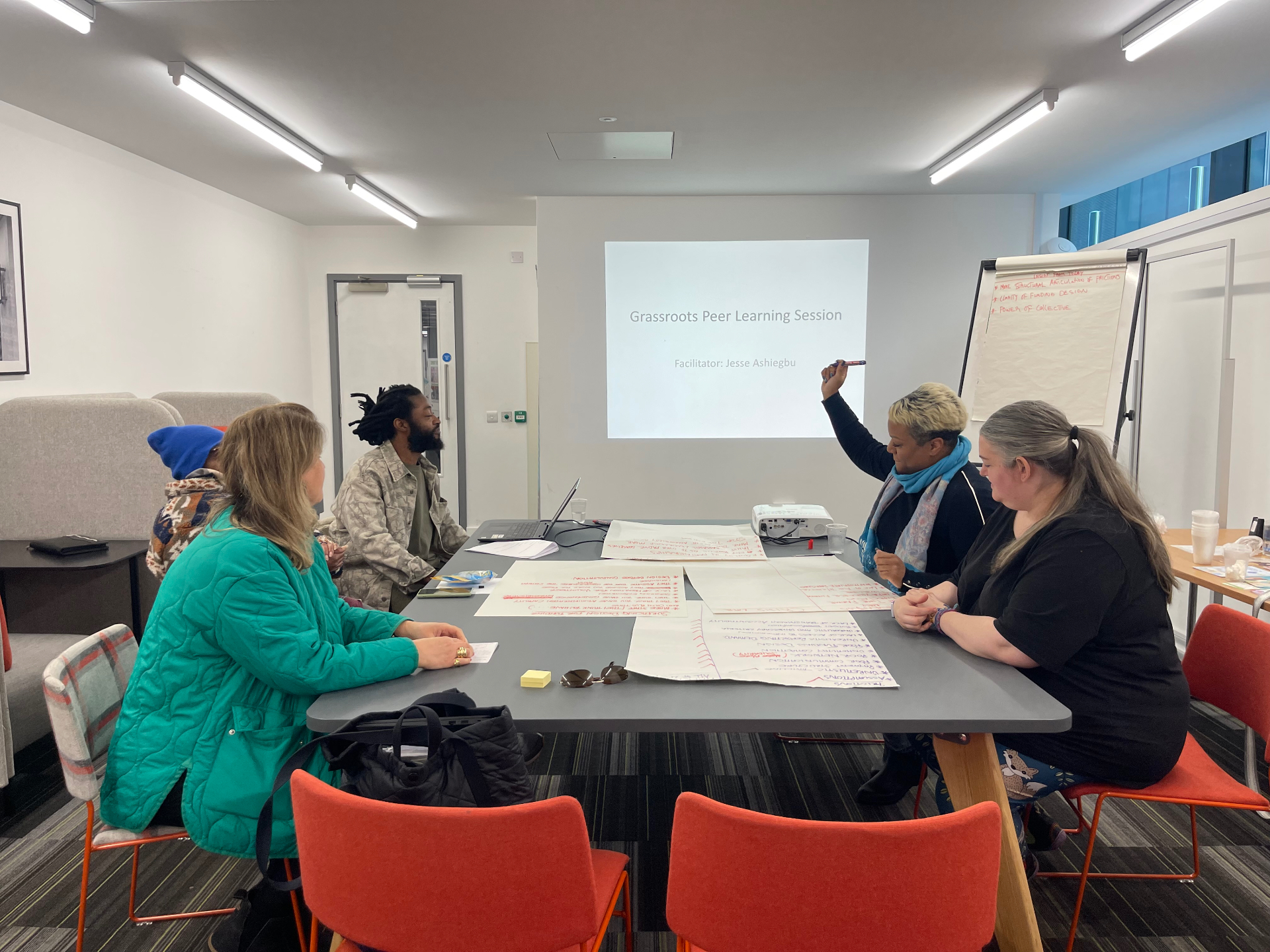 Jesse facilitating a community discussion