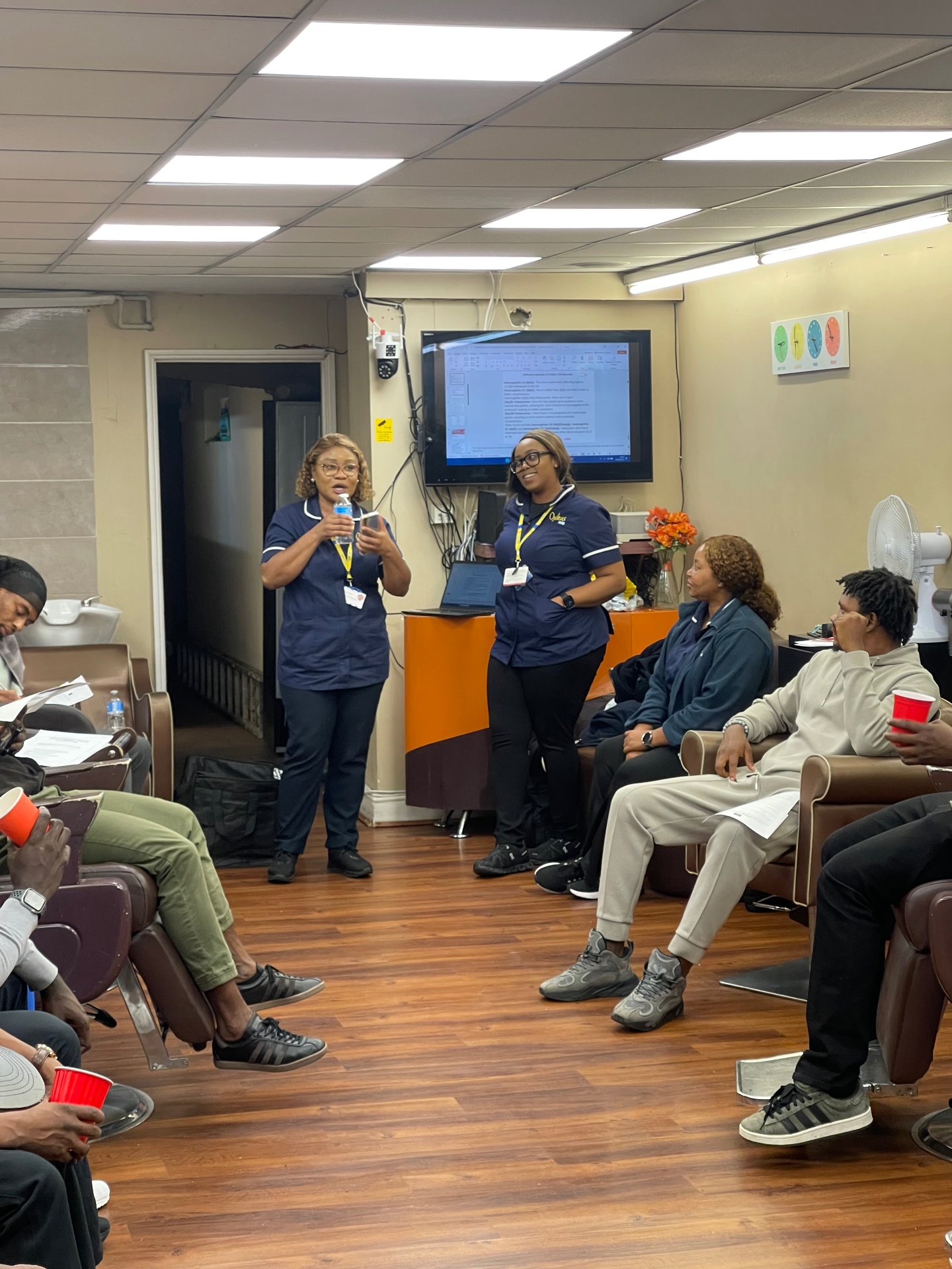 Session with NHS nurses and community members