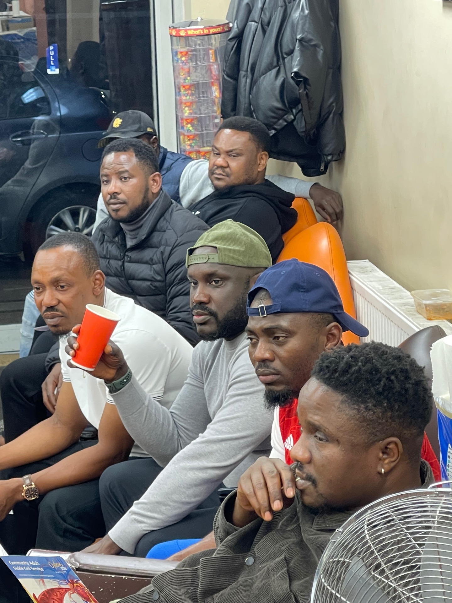 Listening together in a barbershop